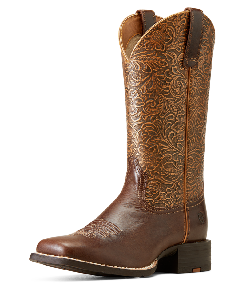 Round Up Wide Square Toe Western Boot