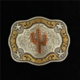 M&F Western 37400 Rectangle Smith Edge Double Cactus Western Nocona Belts Buckles