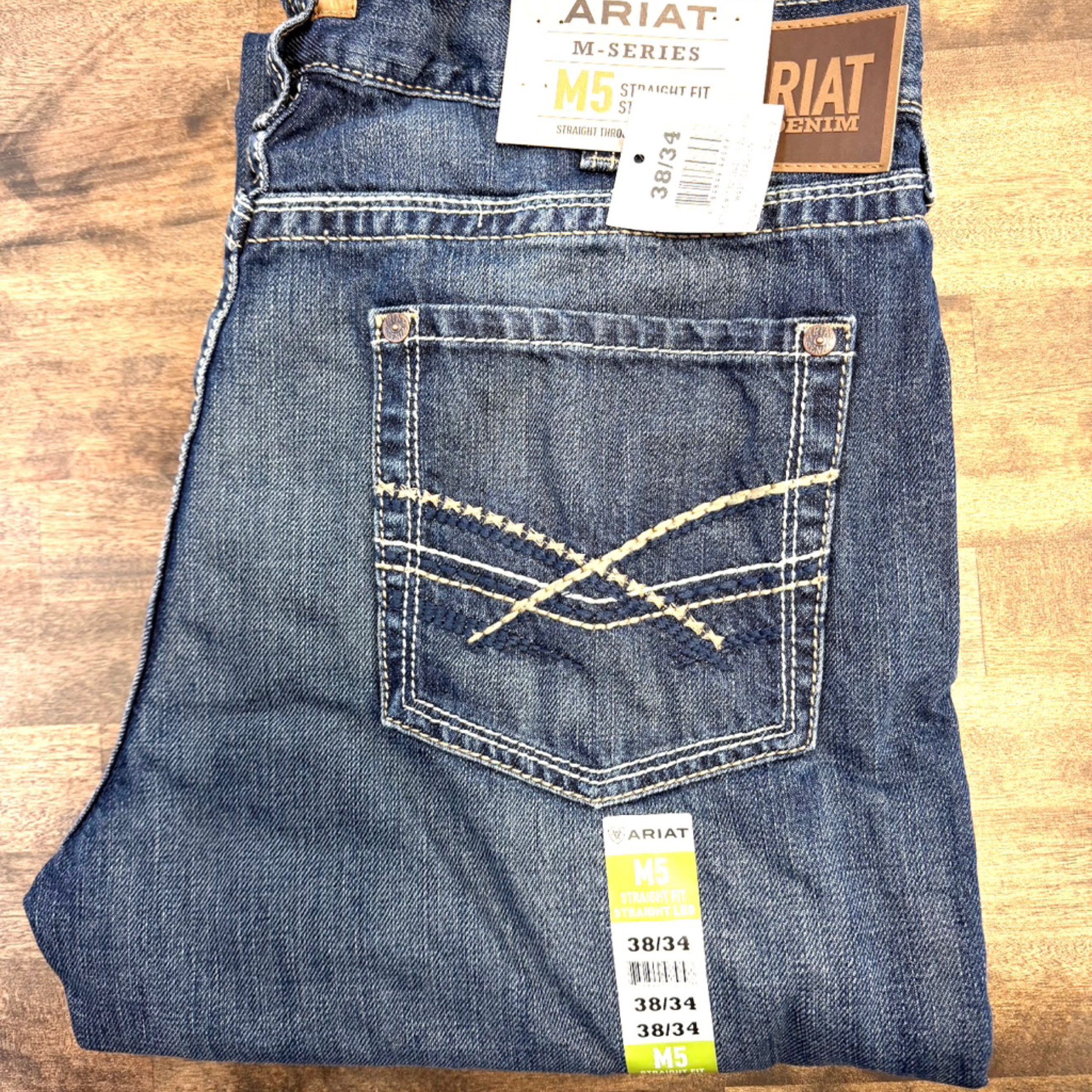 ARIAT mens M5 Slim Stackable Straight Leg Jean, Deadrun