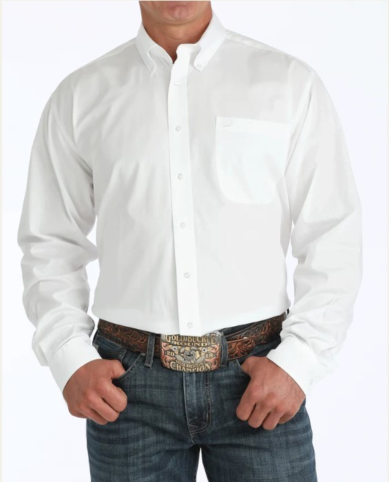 Cinch Men's L/S Classic Fit-White