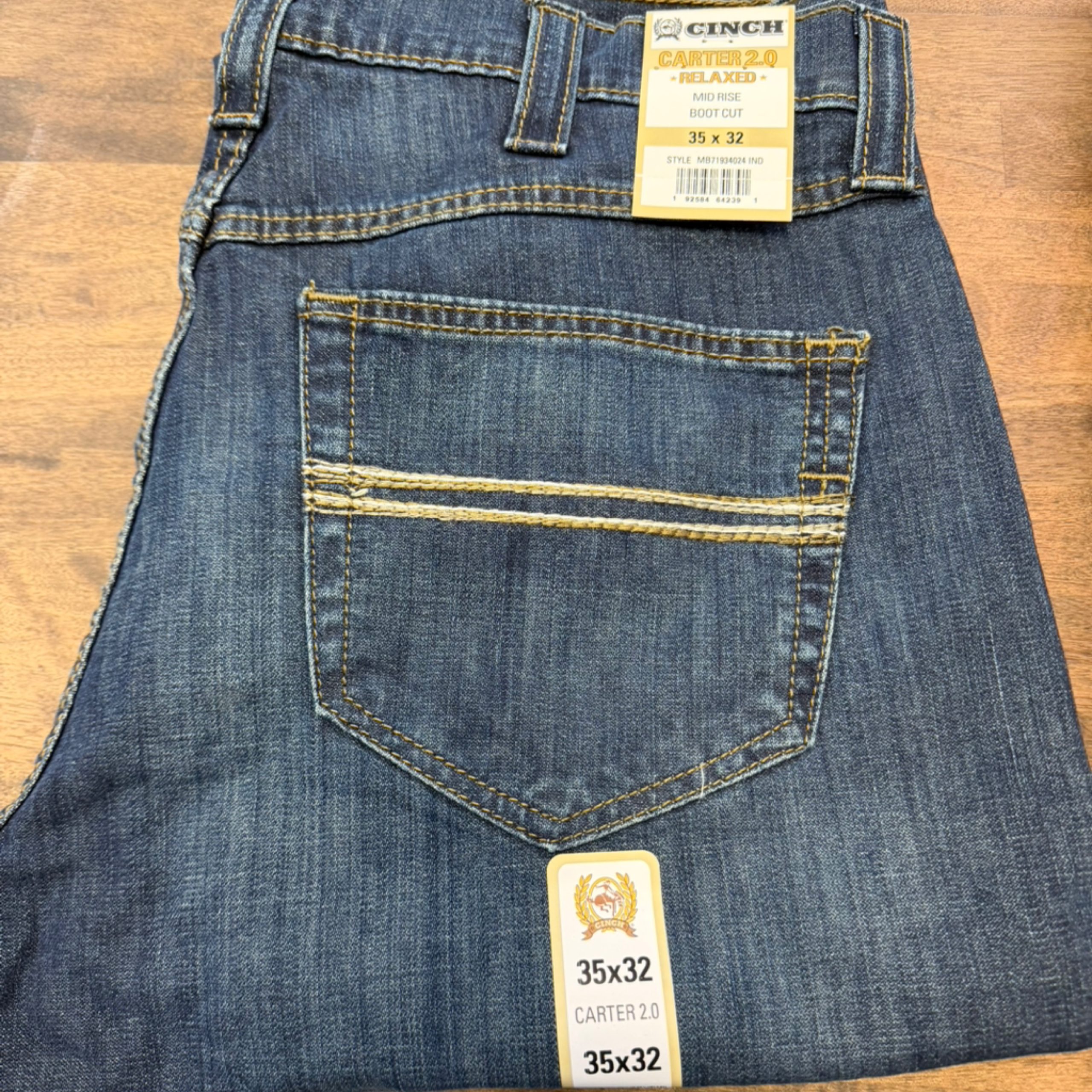Cinch Men's Carter 2.0 Dark Stonewash Jeans