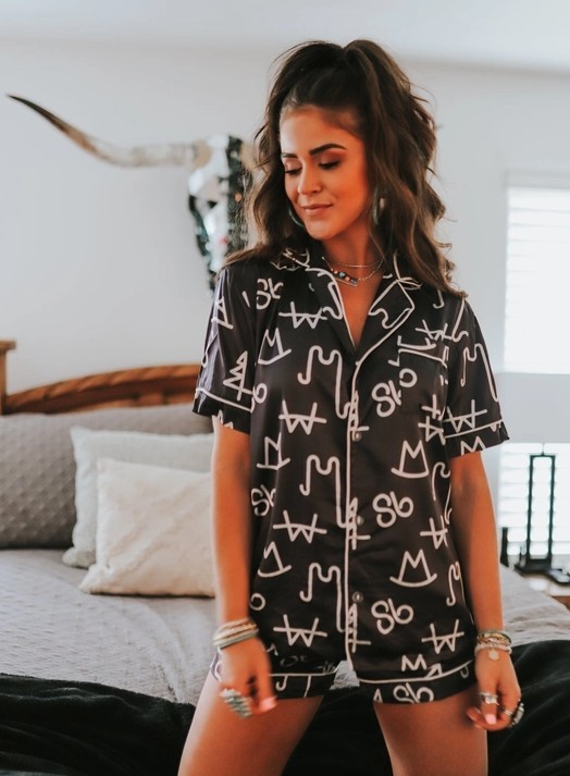 Black Brand Pajama Set