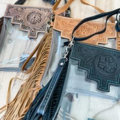 Shayne Large - Hand Tooled Clear Crossbody Concert Bag