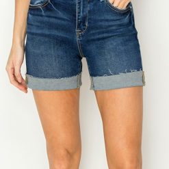 High Rise Cuffed Shorts