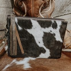 Colette Cowhide Wristlet Clutch