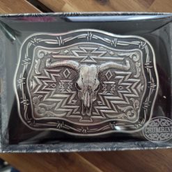 Crumrine Black & Silver Skull Buckle
