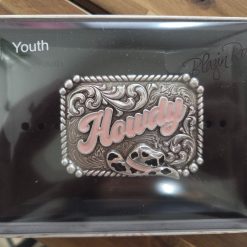 Blazin Roxx Youth Pink Howdy Buckle