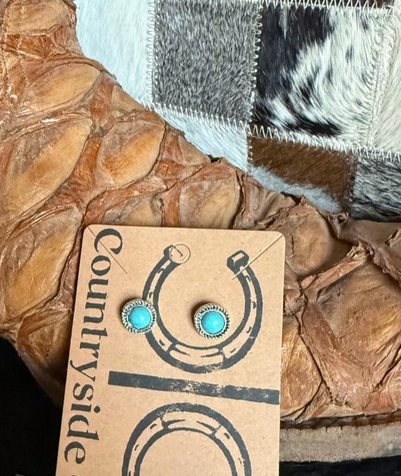 Turquoise Pearl Earrings