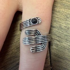 Western Cactus Shape Cuff Ring