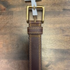 Nocona Belt Co. Men S HD Xtreme Leather Belt with Brass Square Buckle, Brown