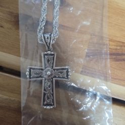 Scroll Cross Necklace