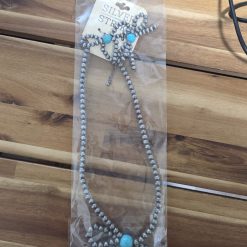 Beaded Bow w/Turq Set