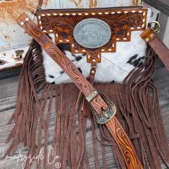 Vegas NFR Vintage Buckle Cowhide Crossbody