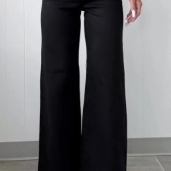 2 Button High Waist Flared Bottom Jeans